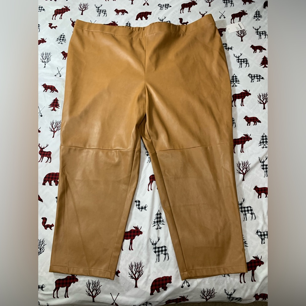 Womens Plus Size 4X Faux Leather Pants “ NEW”